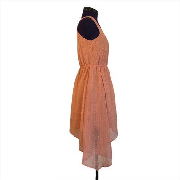 Charlotte Russe Pink Peach Polka Dot Dress - Picture 3 of 13